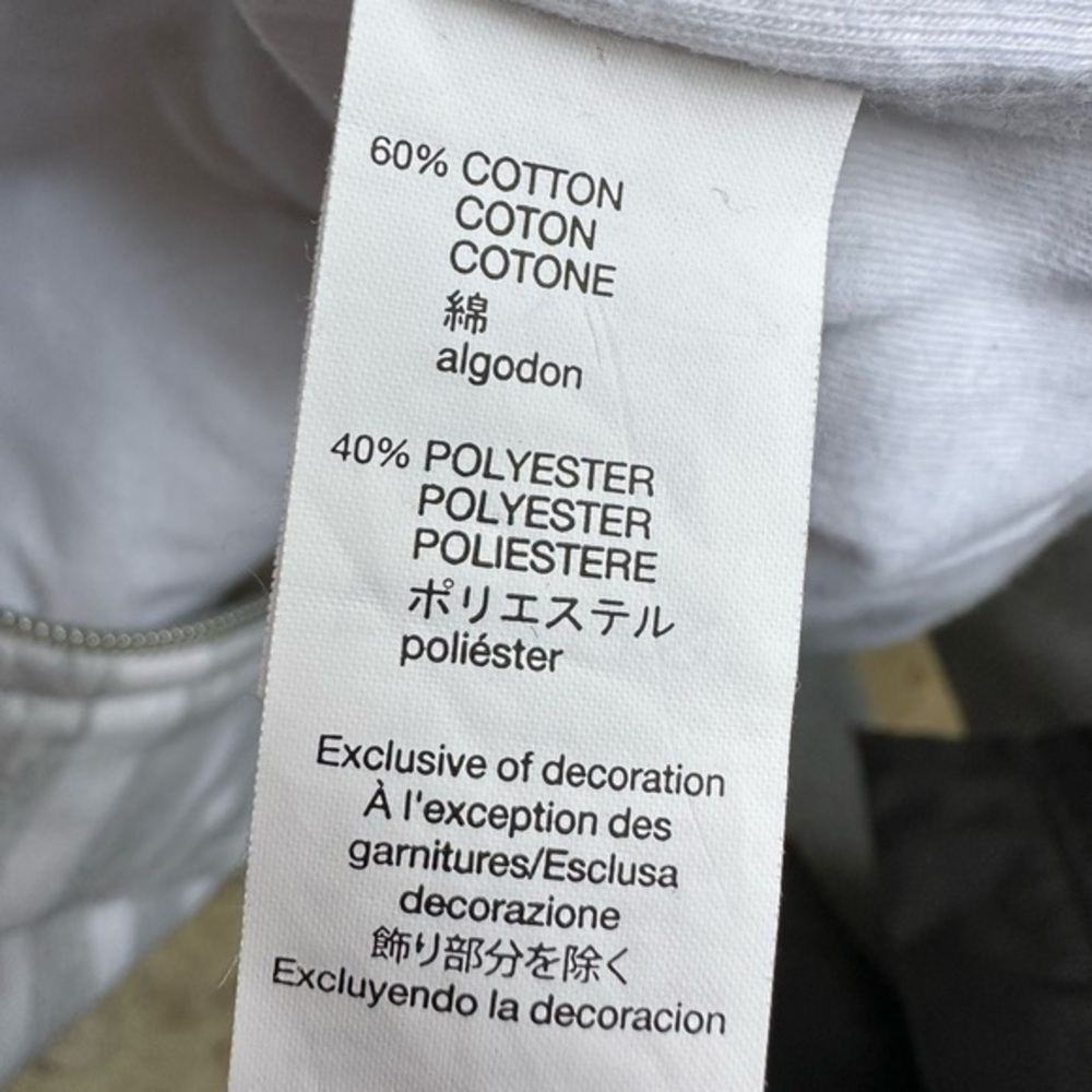 GAP Factory Women's Gray/White Striped Zip Up Logo Hoodie‎ (Small) - Picture 4 of 5